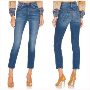 MOTHER the swooner rascal ankle boot cut Jeans where is my mind Size 27